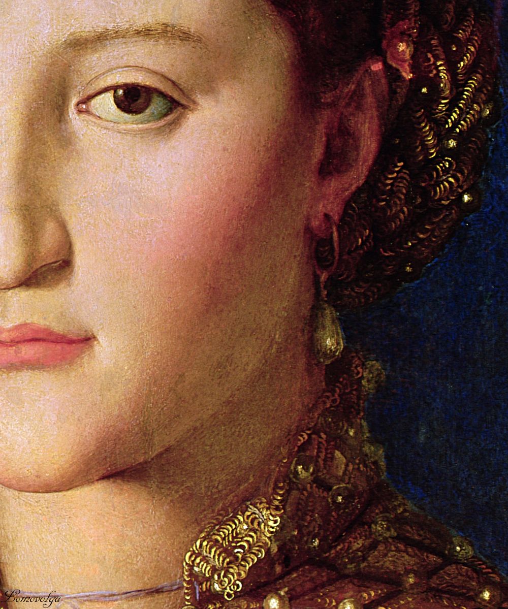 1 Agnolo Bronzino - Eleonora di Toledo, dettaglio - 1543 -National Gallery in Prague